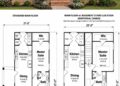 966 Sq. Ft. Modern Farmhouse Plan with 2 Bedrooms, 1 Bathroom, Open Floor Plan, and Covered Porch