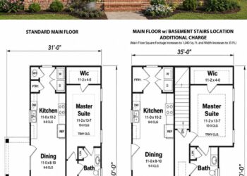 966 Sq. Ft. Modern Farmhouse Plan with 2 Bedrooms, 1 Bathroom, Open Floor Plan, and Covered Porch