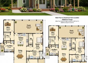 1593 Sq. Ft. Modern Farmhouse Plan with 2 Bedrooms, 2 Bathrooms, Open Floor Plan, and 2-Car Garage