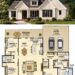 1676 Sq. Ft. Modern Farmhouse Plan with 3 Bedrooms, 2 Bathrooms, Split Layout, and 2-Car Garage