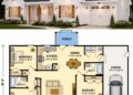 1150 Sq. Ft. Country Plan with 3 Bedrooms, 2 Bathrooms, Open Floor Plan, and 1-Car Garage