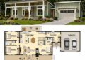 1642 Sq. Ft. Modern Plan with 3 Bedrooms, 2 Bathrooms, Open Floor Plan, and 2-Car Garage
