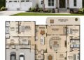 2073 Sq. Ft. Craftsman Plan with 3 Bedrooms, 2 Bathrooms, Bonus Room, and 2-3 Car Garage
