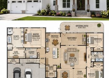 2073 Sq. Ft. Craftsman Plan with 3 Bedrooms, 2 Bathrooms, Bonus Room, and 2-3 Car Garage
