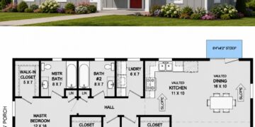 1200 Sq. Ft. Craftsman Plan with 3 Bedrooms, 2 Bathrooms, Open Floor Plan, and Covered Patio