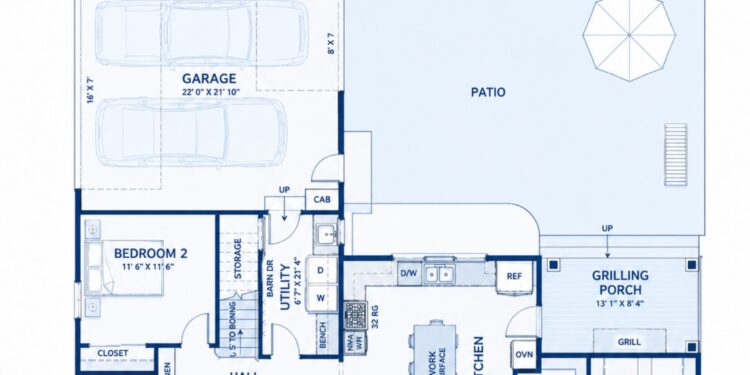 1,808-square-foot Modern Farmhouse combines timeless farmhouse charm with practical single-story living. Designed with three bedrooms, two bathrooms, and a two-car garage, the home offers a comfortable layout that works well for families, couples, and homeowners seeking efficient everyday living.