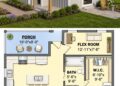 917 Sq. Ft. Cottage Plan with 1 Bedroom and Open Living Design