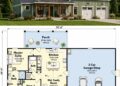 996 Sq. Ft. Barndominium Plan with 2 Bedrooms and Spacious Garage