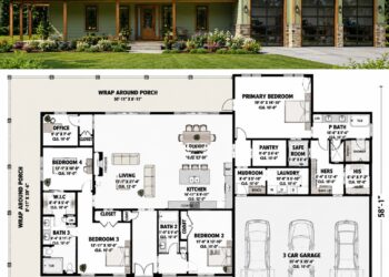 2748 Sq. Ft. Contemporary House Plan with 4 Bedrooms and 3-Car Garage