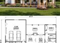 1499 Sq. Ft. Modern Farmhouse Plan with 3 Bedrooms and Flexible 2–3 Car Garage