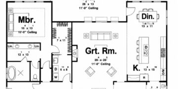 2987 Sq. Ft. Modern House Plan with 4 Bedrooms and Spacious Open Living