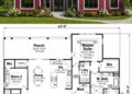 2103 Sq. Ft. Modern Farmhouse Plan with 3–4 Bedrooms and Spacious Open Living