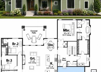 2569 Sq. Ft. Modern Farmhouse Plan with 4 Bedrooms and Spacious Family Living