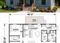 1334 Sq. Ft. Country House Plan with 3 Bedrooms and Open Floor Living