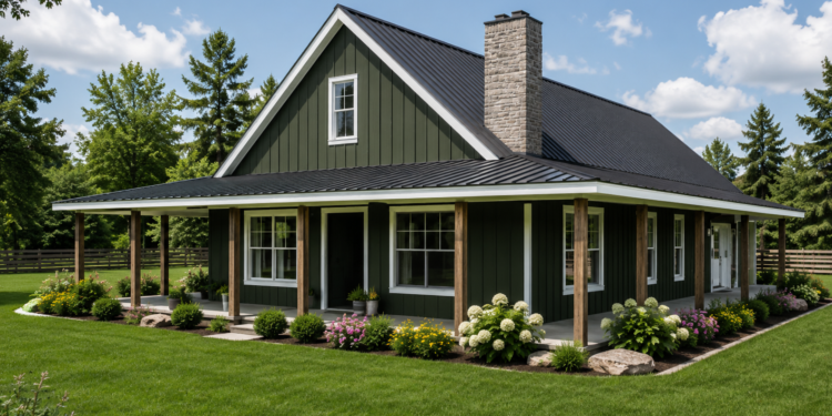 1962 Sq. Ft. Modern Farmhouse Plan with 2-3 Bedrooms, 2 Bathrooms, Bonus Room, and 2-Car Garage