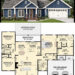 1675 Sq. Ft. Cottage Plan with 3 Bedrooms, 2 Bathrooms, Front and Rear Porches, and 2-Car Garage