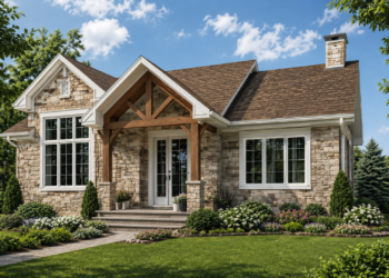 1102 Sq. Ft. Modern Craftsman House Plan with Optional Finished Lower Level