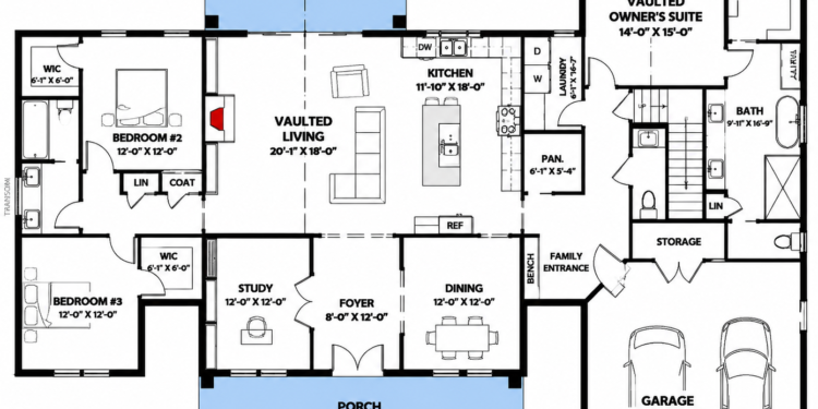 2473 Sq. Ft. Modern Farmhouse with 3 Bedrooms, 3.5 Bathrooms, Unfinished Bonus Level, and 2-Car Garage