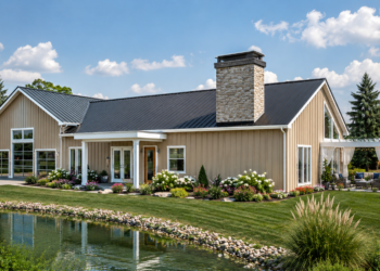 2731 Sq. Ft. Barndominium Plan with 3 Bedrooms, 2.5 Bathrooms, Home Office, Loft, and 3-Car Garage
