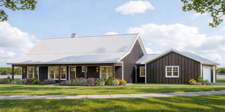 1887 Sq. Ft. Modern Farmhouse Plan with 3 Bedrooms and Spacious 3-Car Garage
