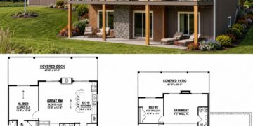 1161 Sq. Ft. Modern House Plan with 1–3 Bedrooms and an Expansive 3-Car Garage