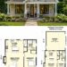 680 Sq. Ft. Cottage House Plan with 1 Bedroom and Cozy Open Living