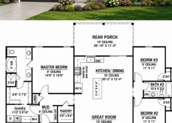 1600 Sq. Ft. Modern Farmhouse Plan with 3 Bedrooms and Wraparound Porch