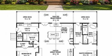 1485 Sq. Ft. Country House Plan with 2 Bedrooms and Flexible Basement Option