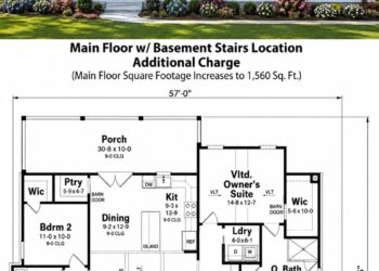 1487 Sq. Ft. Modern Farmhouse Plan with 3 Bedrooms and Side-Entry Garage