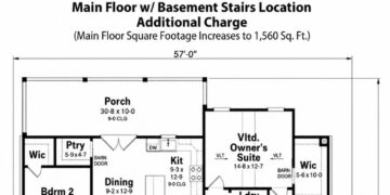 1487 Sq. Ft. Modern Farmhouse Plan with 3 Bedrooms and Side-Entry Garage