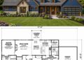 1670 Sq. Ft. Modern Farmhouse Plan with 3 Bedrooms and Cathedral Great Room