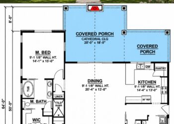 2030 Sq. Ft. One-Story Country Craftsman House Plan with Vaulted Great Room