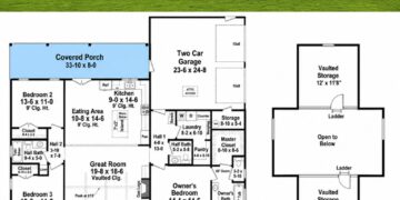 1800 Sq. Ft. Modern Farmhouse Plan with 3 Bedrooms and Side-Entry Garage