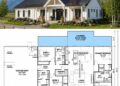 2088 Sq. Ft. Modern Farmhouse Plan with 3–4 Bedrooms and 3-Car Garage