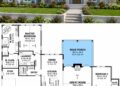 2454 Sq. Ft. Modern Farmhouse Plan with 3 Bedrooms, Office, and 3-Car Garage