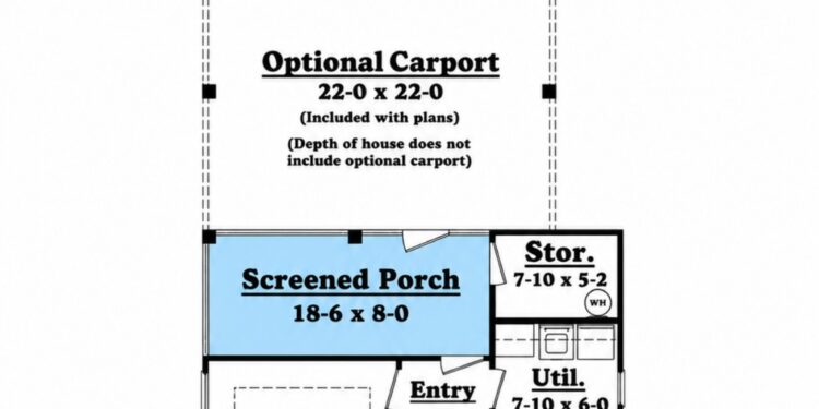 1300 Sq. Ft. Modern Farmhouse Plan with 3 Bedrooms and Open Living Design
