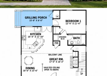 1400 Sq. Ft. Cottage Plan with 2 Bedrooms, Loft, and Open-Concept Living