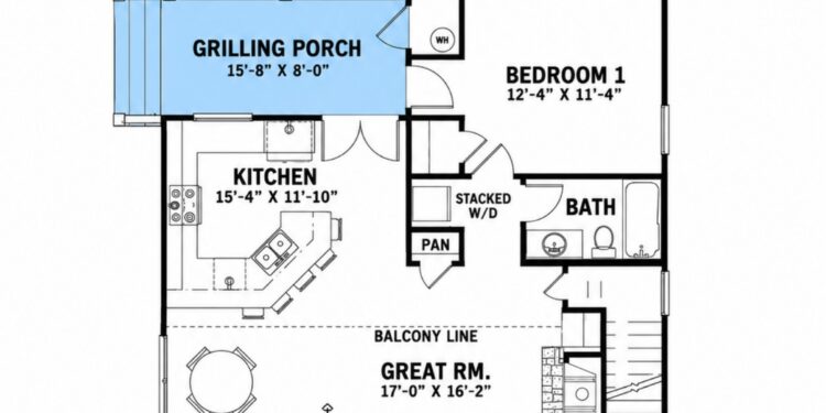 1400 Sq. Ft. Cottage Plan with 2 Bedrooms, Loft, and Open-Concept Living