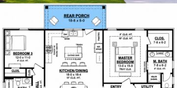1521 Sq. Ft. Country House Plan with 3 Bedrooms and Beautiful Open Living