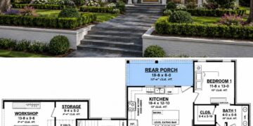 1448 Sq. Ft. Modern Farmhouse Plan with 2–3 Bedrooms and Flexible Bonus Room