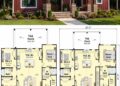 1491 Sq. Ft. Modern Farmhouse Plan with 3 Bedrooms and Open Living