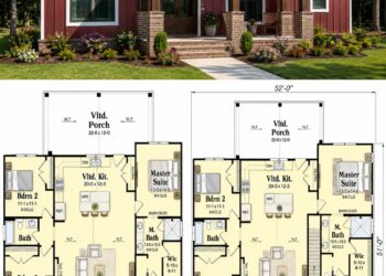 1491 Sq. Ft. Modern Farmhouse Plan with 3 Bedrooms and Open Living