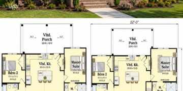 1491 Sq. Ft. Modern Farmhouse Plan with 3 Bedrooms and Open Living