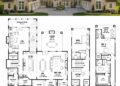5116 Sq. Ft. Modern Transitional Plan with 5 Bedrooms and 6-Car Garage