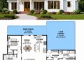 1676 Sq. Ft. Modern Farmhouse Plan with 3 Bedrooms and 2-Car Garage
