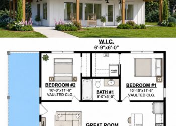 812 Sq. Ft. Modern Plan with 2 Bedrooms and 1 Bathroom