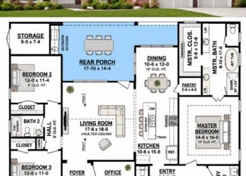 2004 Sq. Ft. Craftsman Plan with 3 Bedrooms and 2.5 Bathrooms