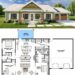 1496 Sq. Ft. Modern Farmhouse Plan with 3 Bedrooms and 2 Bathrooms