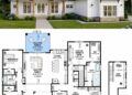 2385 Sq. Ft. Modern Farmhouse Plan with 3 Bedrooms and 2.5 Bathrooms