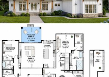 2385 Sq. Ft. Modern Farmhouse Plan with 3 Bedrooms and 2.5 Bathrooms